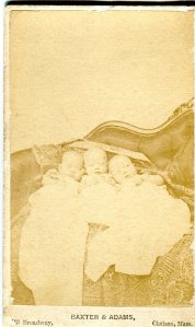 Delano Triplets, 1868 Photographer: Baxter & Adams, Chelsea, MA