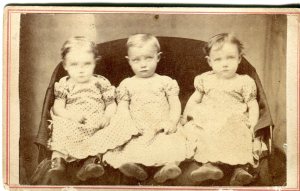 Delano Triplets, c. 1870 Photographer: M. Chandler [Marshfield, MA]